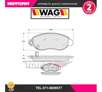 1262 Kit pastiglie freno a disco ant.adatto a Ford Transit 2000> (MARCA-WAG)