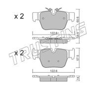 1267.0 TRUSTING Kit pastiglie freno, Freno a disco per BMW,MINI