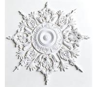 126cm Rosone Lampadario Soffitto Bianco Polistirolo Decorativo