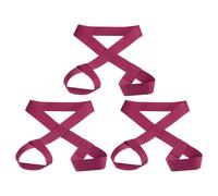 126cmx3.8cm Cinghia Portasci 3pz Snowboard Scarpone Trasporto Scuro Rosso