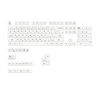 126PCS Keycaps Set di keycap di colore bianco con la lingua giapponese per la personalizzazione della tastiera Forniture per ufficio del computer