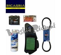 12743 - KIT TAGLIANDO FILTRO OLIO BATTERIA RULLI HONDA SH 125 2013 - 2016