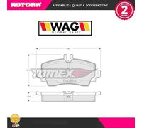 1275 Kit pastiglie freno a disco ant.adatto a Mercedes A (MARCA-WAG)