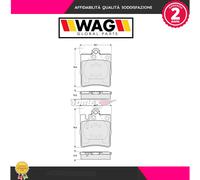 1279 Kit pastiglie freno a disco post.adatto a Mercedes Benz (MARCA WAG)