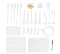 127pcs Silicone Form Kit for Jewelry Making | Casting Compound Casting Tools for DIY Necklace/Bracelet/Earring | Reusable Forms with Hand Drill & 100 Metal Pins