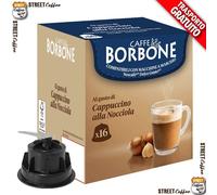 128 Capsule Caffè Borbone Nocciolone Nocciolino 100% Comp. Nescafè Dolce Gusto