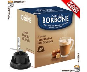 128 Capsule Caffè Borbone Nocciolone Nocciolino 100% Comp. Nescafè Dolce Gusto