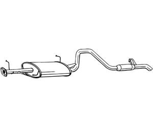 128 CV SILENZIATORE POSTERIORE PER SUZUKI Grand Vitara I FT, HT 2.0 4x4 KW 94 CV