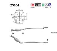 128 KW 174 CV CATALIZZATORE PER Chrysler Voyager IV RG, RS 3.3
