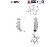ASA Selection Catalizzatore AS 74169D Euro 5 per Nissan NP300 Navara D40 / Pathfinder R51 2.5 dCi