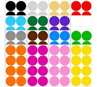 128 Pezzi 50mm Bollini Adesivi Colorati,Adesivi Rotondi,Stickers Rotondi Colorati,Etichette Adesive Colorate,per Ufficio Casa Scuola-16 Colori