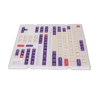 128 Tasti Copritasti PBT Premium PBT a Colori Vivaci per Tastiera Meccanica (Prugna)