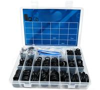 1280 pezzi in gomma nitrilica O-ring set con 24 misure e ganci di smontaggio per riparazione idraulica automobilistica idraulica nera durevole resistente all'olio guarnizione assortimento cassetta