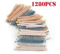 1280X 64 VALORI 1/4w 1ohm-10M ohm Pellicola Metal Resistenza Resistori kit N
