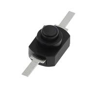 1288BM Interruttore a pulsante Nero Bianco Interruttori for torcia elettrica Piedini piegati Piedino piatto 1288 BM 16340 1208YD ON-OFF 1 pz(Black)