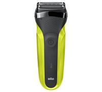 Braun Series 3 300 Rasoio Elettrico Barba, Nero/Verde Elettrico