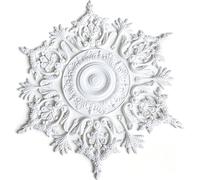 128cm Rosone Lampadario Soffitto Bianco Polistirolo Decorativo