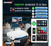 128G Carlinkit UHD Wireless Carplay Android HDMI Output Carplay Ai Box Android 13 4K Car Video Split Screen Qualcomm 8core Fota