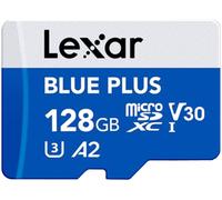 Lexar Blue Plus - Scheda di memoria MicroSD UHS-I da 128 GB, con adattatore SD, fino a 170 MB/s in lettura C10/A2/U3/V30 microSDXC