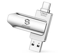 128GB Chiavetta USB C per iPhone 15, Memoria-Esterna-iPhone-15, Stick di Backup Automatico per Foto, Video, Contatti, con connessioni USB-C e USB 3.0, Chiavetta per scaricare foto da iPhone 15/iPad