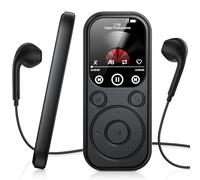 128GB Lettore MP3 con Bluetooth 5.4, Lettore Musicale con Radio FM, Registratore Vocale, Suono HiFi, Funzione E-book, Auricolari Inclusi (Nero)