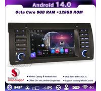 128GB Qualcomm Autoradio CarPlay Navigatore per Auto BMW X5 E53 Radio DSP IPS 4G
