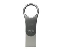 128GB USB Type-A/Type-C 3.2 Gen 1 Girar Titanio Zinc Resistente Agua Polvo Vibraciones