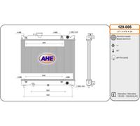 129.006 AHE Radiatore, Raffreddamento motore per SUZUKI