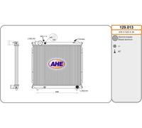 129.013 AHE Radiatore, Raffreddamento motore per SUZUKI