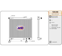 129.038 AHE Radiatore, Raffreddamento motore per SUZUKI