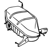 136 CV SILENZIATORE POSTERIORE PER BMW 1 E87 118i KW 100 CV 136