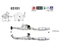 129 KW 175 CV CATALIZZATORE PER Rover 75 RJ 2.5 V6