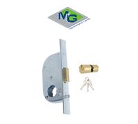 129 MG - Serratura da infilare a due mandate entrata 32 con cilindro tondo