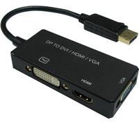 12993153, 0,1 m, DisplayPort, VGA D-Sub + HDMI + DVI, Maschio, Femmina, Dritto NEW