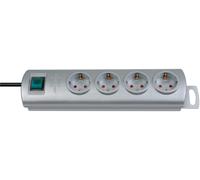 (12A) brennenstuhl Steckdosenl.10-Fach Pl Silber ACC NUOVO