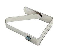 12BLISTER FERMATOVAGLIA A MOLLA mm 40 x 55 bianco - blister 4 pz