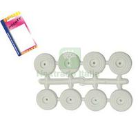 12BLISTER PARACOLPI SOTTOSEDIE BASSI IN PLASTICA BIANCHI Ø MM.25X5H., IN BL. PZ: