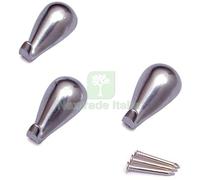 12CF GANCIO QUADRO GOCCIA PRONTY FERRO CROMO MM 27 CF=PZ 3: