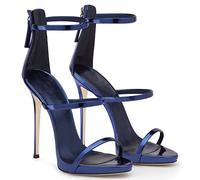 WOkismD 12CM/4.72IN Sexy Tacchi Alti Scarpe Fetish Stiletto Discoteca Pole Dance Festa Nuziale Prom Sandali,Blu,39 EU