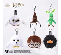12cm Borsa a tracolla imbottita di Hedwig, la civetta di Harry Potter, ciondolo a forma di cappello e ramo, accessori di Animali Fantastici, portachiavi Borsa Harry Potter da 12 cm,Borsa Hedwig da 12