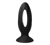 12cm Nero Silicone Spine Anale, Butt Plug con Ventose, Butt Plug Masturbatori per Massaggio Prostato per Donne Adulti (Nero,9.9cm)