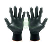 12COPPIE GUANTI '13 ECO PU' TG. 10 NERO: