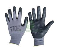 12COPPIE GUANTI NYLON NITRILE 'NITRAN PLUS' TG. 8: