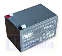 12FGHL48 FIAMM Batteria AGM al piombo Long Life 12V 12 Ah Faston 6,3 mm per UPS