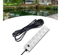 12Head - Nebulizzatore nebulizzatore 9000 mlH con cavo da 5 m per giardini ed eventi, design in acciaio inossidabile, spegnimento automatico per mancanza d'acqua, nebbia silenziosa, per uso interno ed