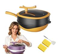 12in Titanium Alloy Non-Stick Pot, with Lid and Steamer
