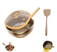 12in Titanium Alloy Non-stick Pot with Lid, Multi-Purpose Deep Saute Pan with Steamer Basket, Non Stick Frying Pans, Titanium Pans for Cooking With Ergonomic Stay-Cool Handles (Pot + Lid)