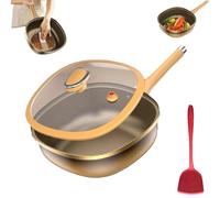 12in Titanium Alloy Non-Stick Pot with Lid, Non Stick Frying Pans, for Frying Stir-frying Stewing Braising Cooking Methods (Pot + Lid)