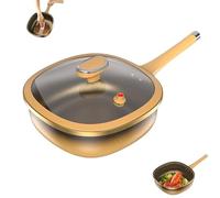 12in Titanium Alloy Non-stick Pot with Lid, Non Stick Frying Pans, Titanium Pans for Cooking, Skillet Cooking Pans, with Ergonomic Stay-Cool Handles (Pot + Lid)
