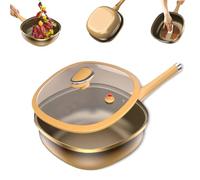12in Titanium Alloy Non-Stick Pot With Lid, Titanium Alloy Non-Stick Pot, With Lids With Ergonomic Stay-Cool Handles for Cooking, Frying, Baking (1pcs)